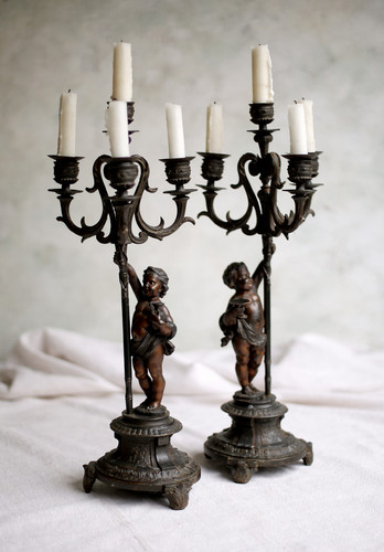 Pair french candelabra - pair,
