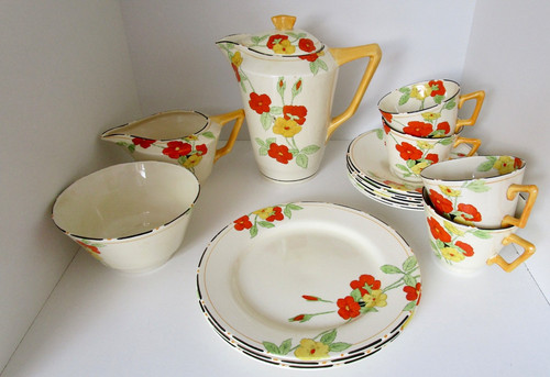 Crown ducal art deco scarlet - crown,