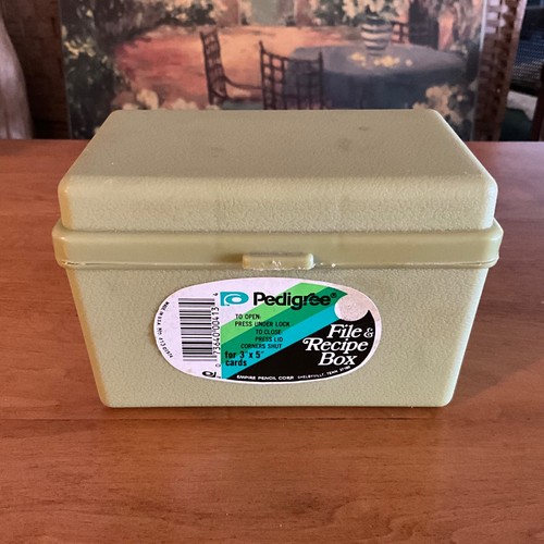 Vintage pedigree recipe box - vintage,