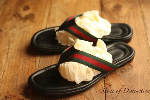 Gucci black leather sandals - gucci,