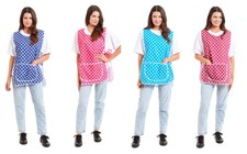 Women Ladies Polka Dot Tabard