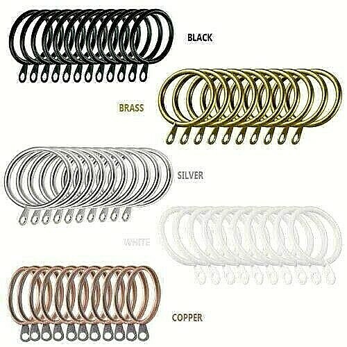 Metal curtain pole rings - metal,