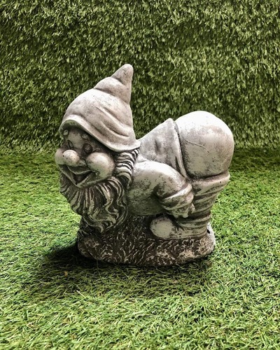 Funny concrete gnome - concrete, garden