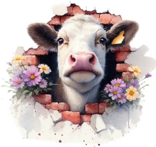 Colourful highland cow - highland,