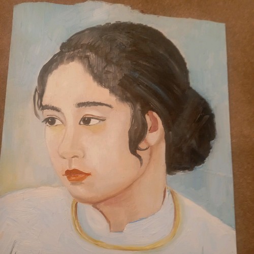 Oil painting portrait girl - oil,