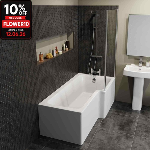 Modern shaped shower - shaped, bath
