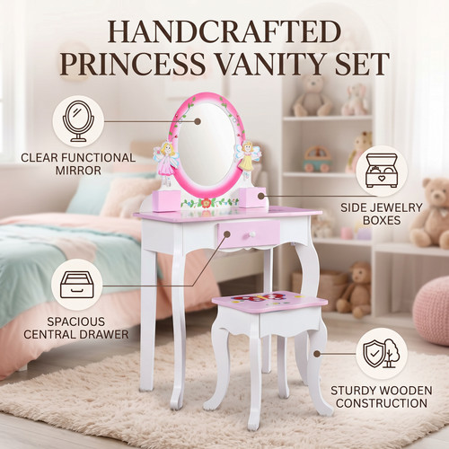 Kids wooden vanity table - kids, with