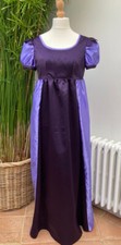 Bridgerton/Austen Regency dress/gown 14/16 Mauve/Lavender poly.matte satin NEW