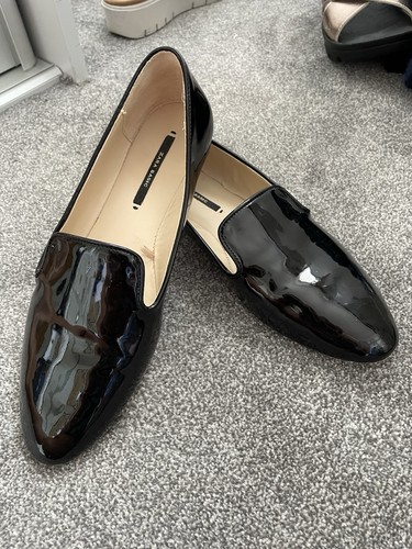 Zara black flats shoes size - zara,