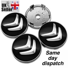 4x Citroen 60mm Alloy Wheel Centre Hub Caps in Black C1 C3 C4 DS3 Most Models UK