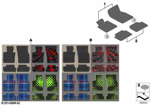 Mini genuine front - front, mats