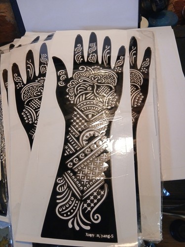 Hand tattoo henna stencil - hand,