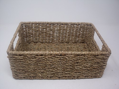 Wicker seagrass basket - wicker, storage