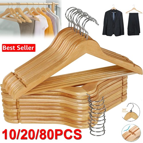 Wooden hangers pack 80 - hangers,