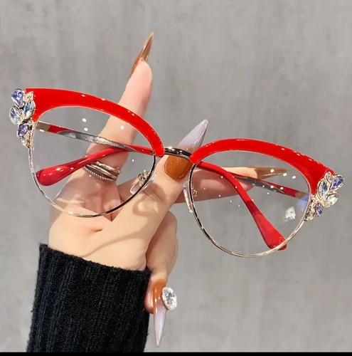 Red cat eye glasses frames - eye,