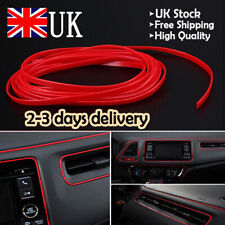 Red 5M Car Interior Door Gap Edge Line Molding Trim Strip Decorate Accessories