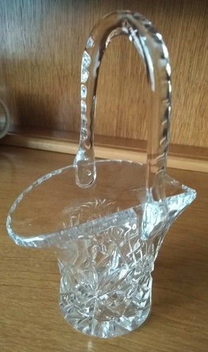 Edinburgh crystal vase basket - crystal,
