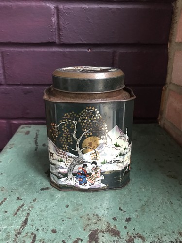 Vintage loose tea tin - tea, caddy