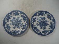 2 x Enoch Wedgwood Asiatic Pheasants 10 Inch Blue & White Dinner Plates