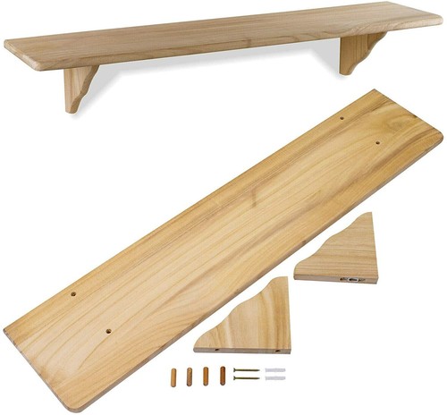 Wall shelf natural - wood, wooden