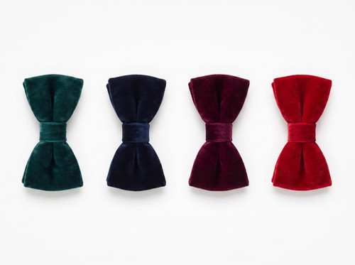 Kids boys velvet bow tie - bow,