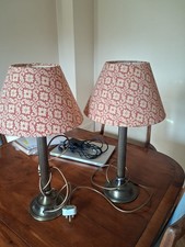 PAIR Vintage Brass Reeded