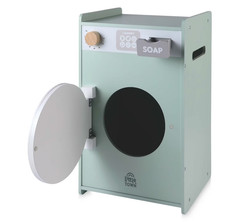 2025 Aldi Little Town Wooden Washing Machine Grey 6 Pieces - Brand New