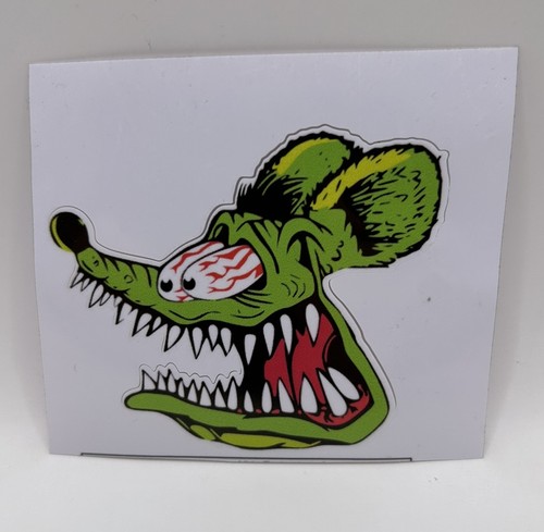 Rat fink style sticker - rat,