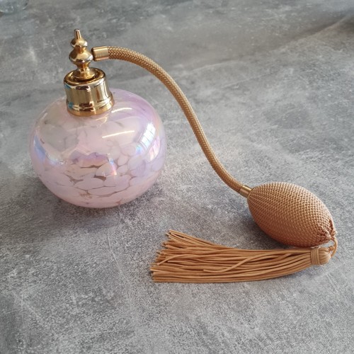 Vintage pink perfume bottle - perfume,