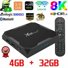 X96 MAX+ Plus Android 9.0 TV Box 4GB+32GB Amlogic S905X3 5Ghz Dual WIFI HDMI UK