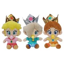 3X Baby Peach Rosalina Daisy Super Mario Bros Princess Plush Toy Stuffed Doll 6"