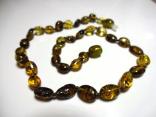 Oval Green BALTIC AMBER  NECKLACES  13" 33cm