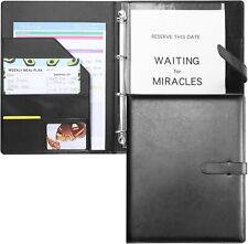 A4 Portfolio Folder with Ring Binder, Document Folder with 45 Plastic Sleeves F