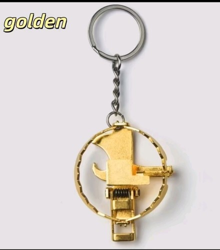 Mini golden steel keychain - steel,