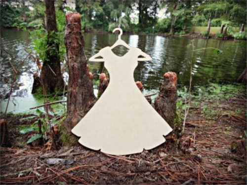 Wood dress hanger - a, shape