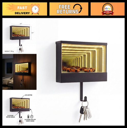 Magnetic wall key holder with - key,
