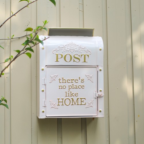 Wall mounted letter box post - wall,
