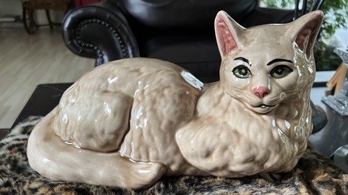 Vtg ceramic large light brown - ceramic,