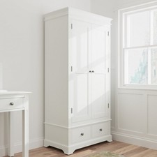 Big Furniture Warehouse Brooklea White 2 Door Double Wardrobe RRP £499.99
