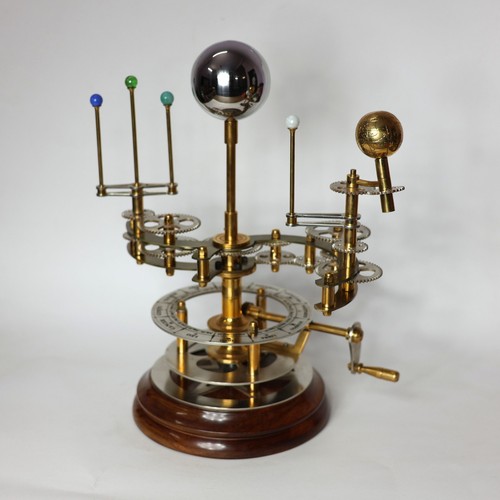 Brass mechanical orrery - mechanical, –