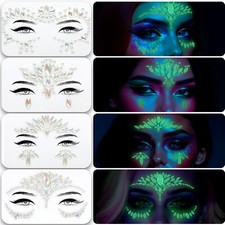 4 PCS Face Gems GLOW IN THE