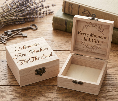 Personalised wooden memory - wooden, box