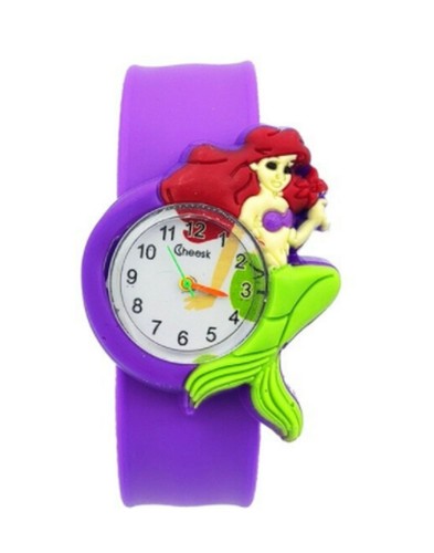 Qty purple mermaid wristwatch - qty,