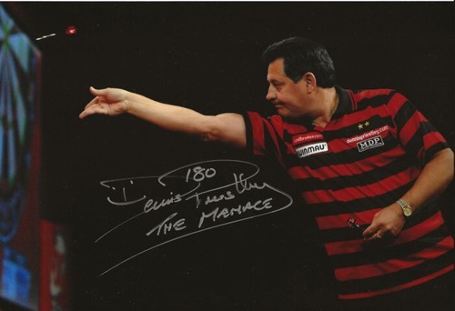 Signed dennis priestley darts - signed,