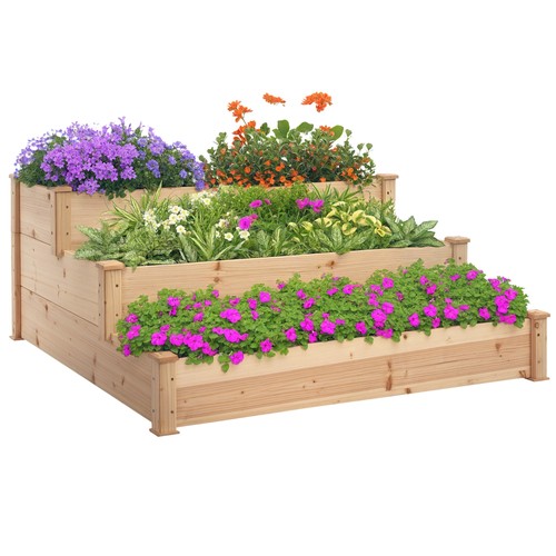 Outsunny wooden raised - raised, bed
