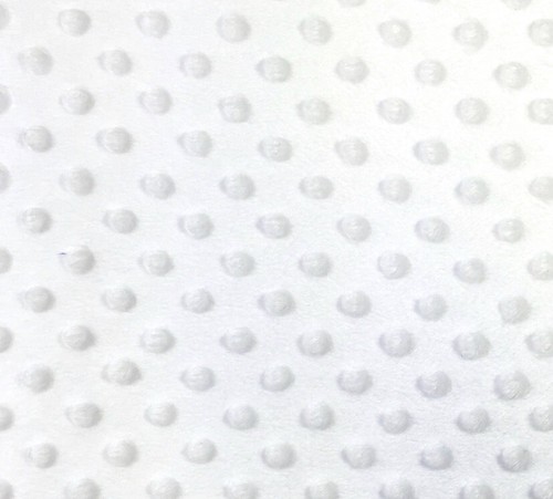 White minky dimple - white,