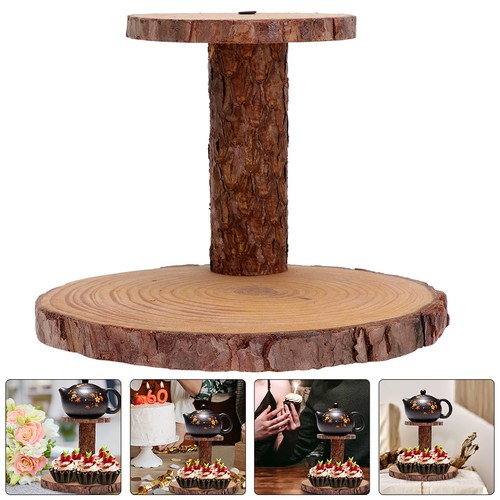 Wooden rustic tiered cake - tiered,