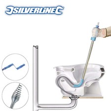 EXTRA LONG 1.8M TOILET UNBLOCKER WC/Basin Unclog Auger Plumbers Snake Pipe Tool