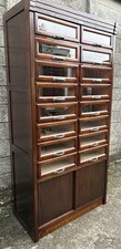 QUALITY OAK 16 DRAWER  HABERDASHERY SHOP CABINET MINT  CONDITION 2 MAN DELIVERY