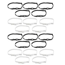  20 Pcs Velvet Bow Tie Elastic Extender Bands, Boys Ties Youth Straps